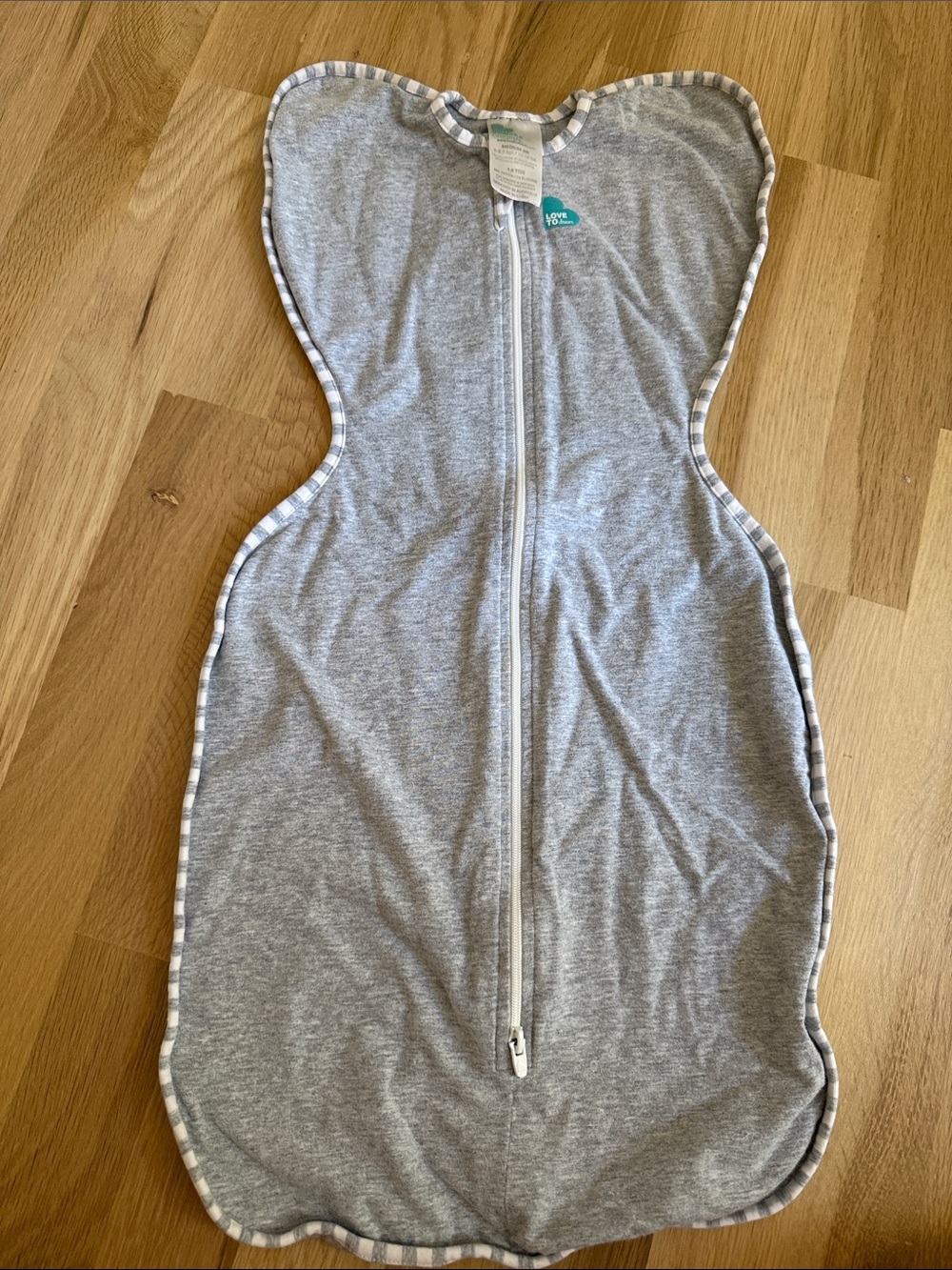 Love to dream Gray Zip-Up Swaddle Sleep Sack
